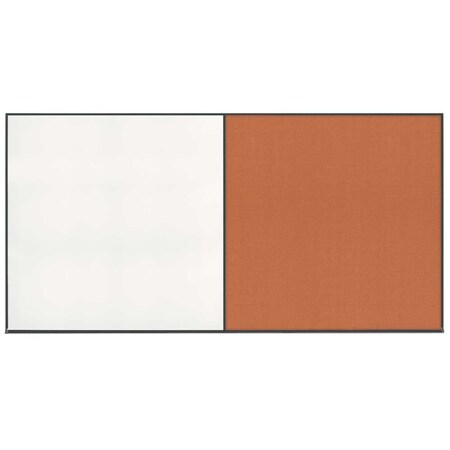 United Visual Products Enclosed Corkboard, 1 Door, 60"x36", 4" Fra UV3410-BLACK-KEYLIME